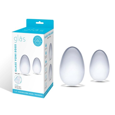 Kulki gejszy szklane jajeczka 2szt. S Yoni Eggs Glas
