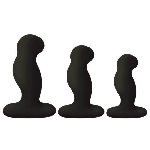 Zestaw Trzech Różnych Masażerów Prostaty G-Play+ Trio S/M/L Black Nexus