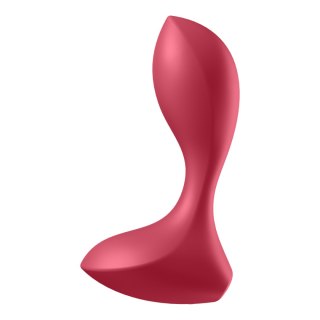 Korek Analny Wibrujący-Backdoor Lover Red-Satisfyer