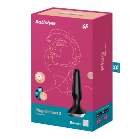Korek Analny Plug-Ilicious 2 Black-Satisfyer