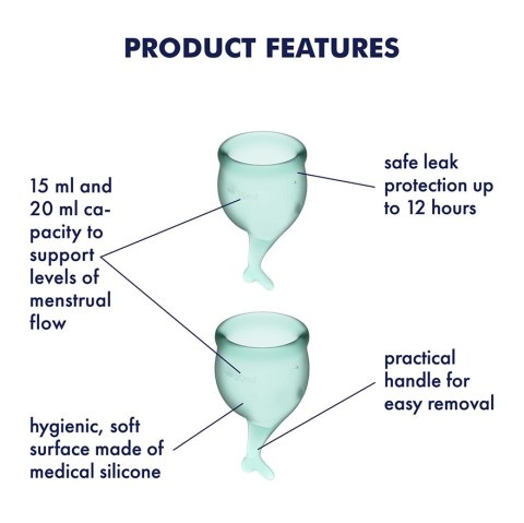 Kubeczki Menstuacyjne Feel Secure Menstrual Cup Set-Satisfyer