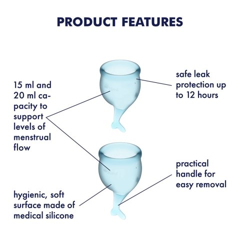 Kubeczki Menstuacyjne Feel Secure Menstrual Cup Set -Satisfyer