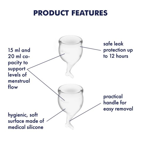 Kubeczki Menstuacyjne Feel Secure Menstrual Cup Set Satisfyer