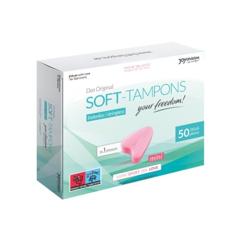 Tampony Bezsznurkowe Soft Tampons Mini 50szt. JoyDivision