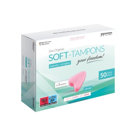 Tampony Bezsznurkowe Soft Tampons Normal 50szt. JoyDivision