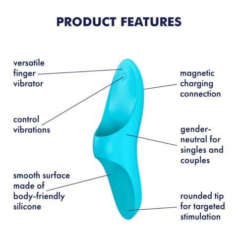 Wibrator na palec Satisfyer Teaser Light Blue