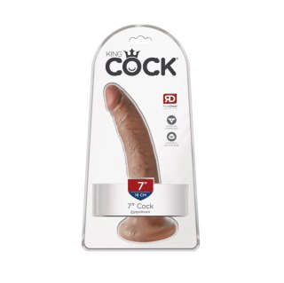 Dildo realistyczne naturalne 18cm King Cock Pipedream