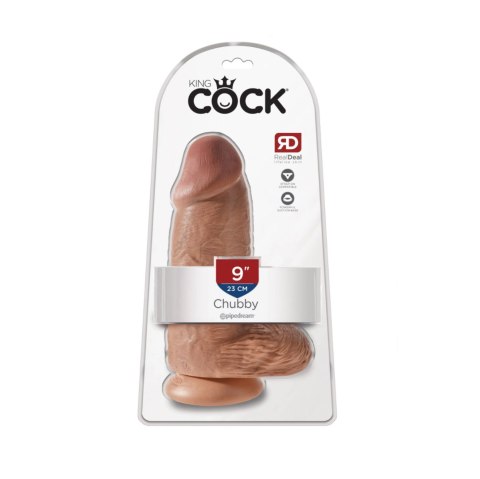 Dildo realistyczne grubsze naturalne 23cm King Cock Chubby Pipedream