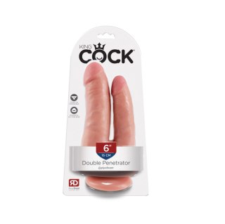 Dildo podwójne cieliste 15.2cm Double Penetrator Light Pipedream KING COCK