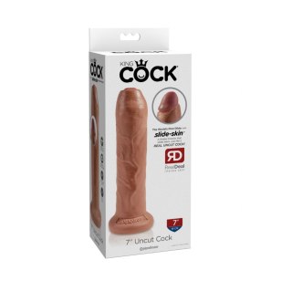 Dildo realistyczne z ruchomym napletkiem naturalne 18cm King Cock Pipedream