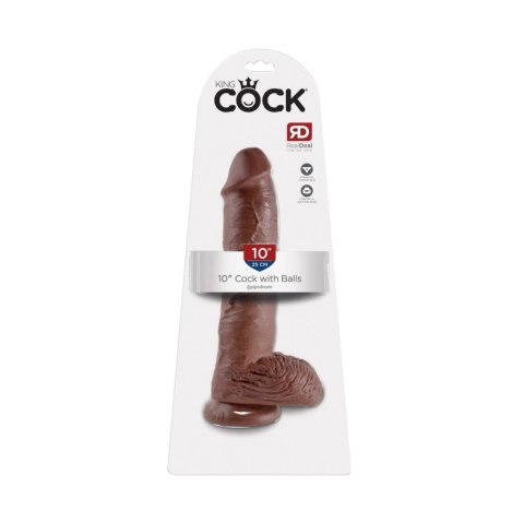 Dildo realistyczne brązowe 25cm King Cock Pipedream