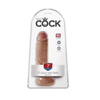 Dildo realistyczne naturalne 18cm King Cock Pipedream