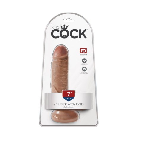Dildo realistyczne naturalne 18cm King Cock Pipedream