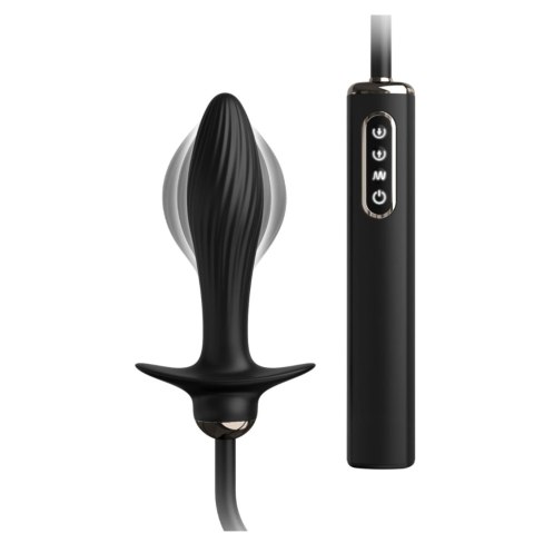 Koraliki Analne czarne Auto-Throb Inflatable Vibrating Plug Pipedream