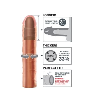 Nakładka Na Penisa Fantasy X-Tensions Perfect 3" Extension Light Pipedream