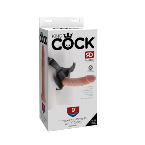 Uprząż Z Dildo King Cock Strap On Horness 9 Light Pipedream