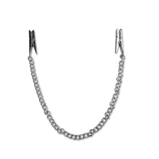 Zaciski Na Sutki Fetish Fantasy Series Nipple Chain Clips Silver Pipedream