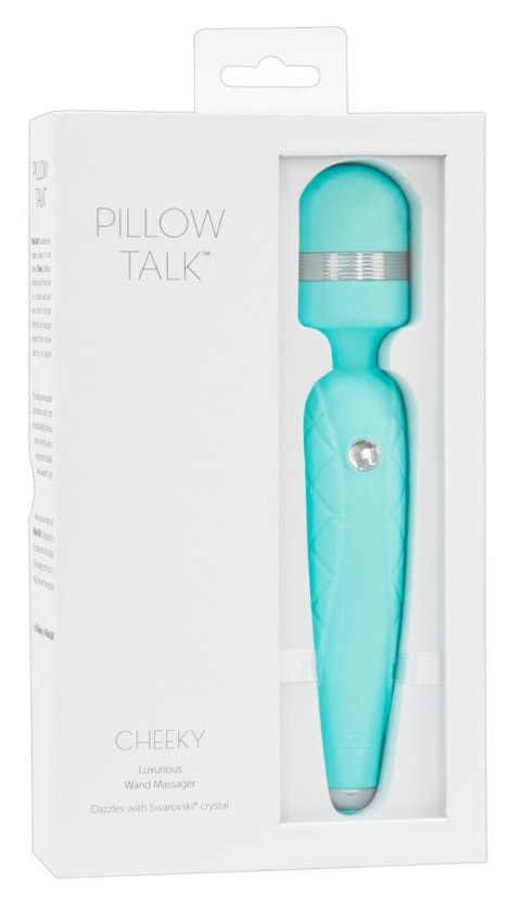 Masażer Cheeky Pillow Talk 3 Tryby 7 Programów USB Ładowany Swarovski Teal - Cheeky