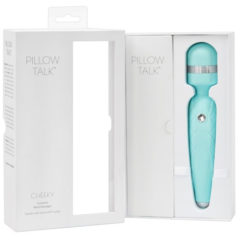 Masażer Cheeky Pillow Talk 3 Tryby 7 Programów USB Ładowany Swarovski Teal - Cheeky