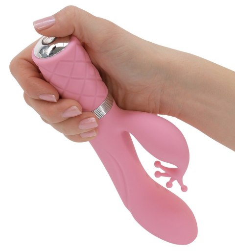 Wibrator Króliczek Z Kryształem Swarovski® Soft-Touch Różowy - PILLOW TALK KINKY PINK