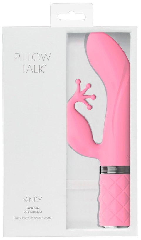 Wibrator Króliczek Z Kryształem Swarovski® Soft-Touch Różowy - PILLOW TALK KINKY PINK