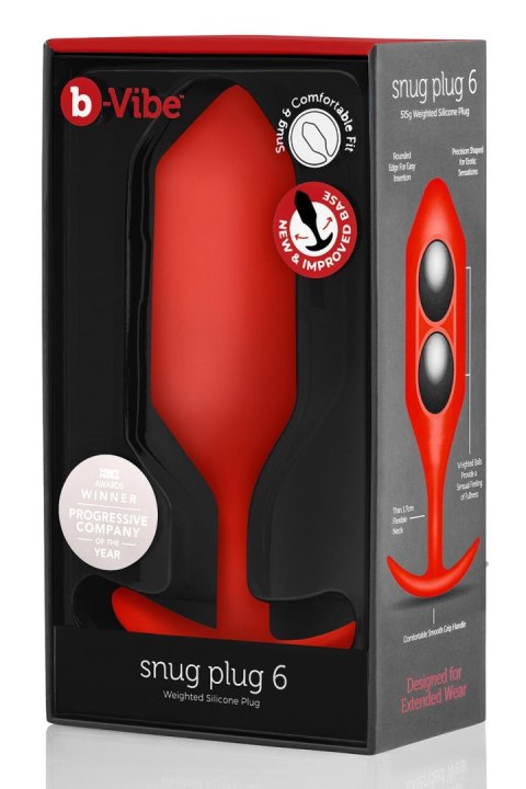Korek analny Snug Plug 6 Red b-Vibe