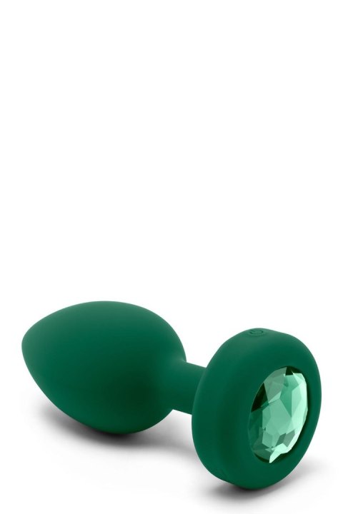 Korek analny Vibrating Jewel Plug M/L Emerald Green b-Vibe