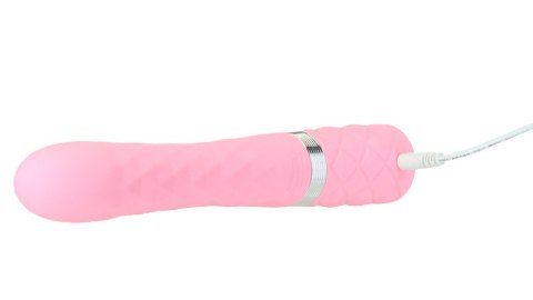 Dwusilnikowy Wibrator Króliczek Z Kryształem Swarovski® Różowy Silikonowy - PILLOW TALK LIVELY PINK