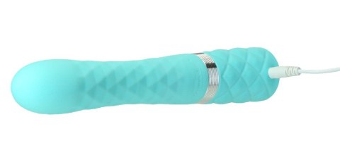Dwusilnikowy Wibrator Króliczek Z Kryształem Swarovski® Morski Silikonowy - PILLOW TALK LIVELY TEAL