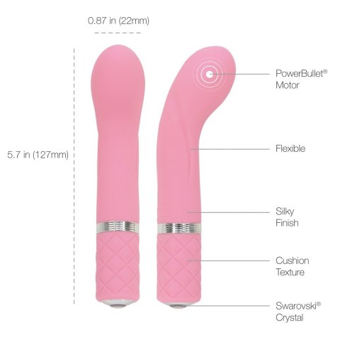 Luksusowy Wibrator Do Punktu G Silikonowy Kryształ Swarovski USB - PowerBullet Quilted Vibe