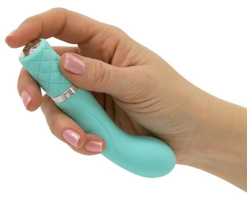 Luksusowy Wibrator Do Punktu G Silikonowy Kryształ Swarovski USB - Pillow Talk Racy Teal