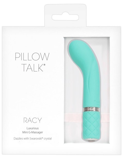 Luksusowy Wibrator Do Punktu G Silikonowy Kryształ Swarovski USB - Pillow Talk Racy Teal