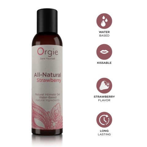 Lubrykant Wodny All Natural Strawberry 150 Ml Orgie
