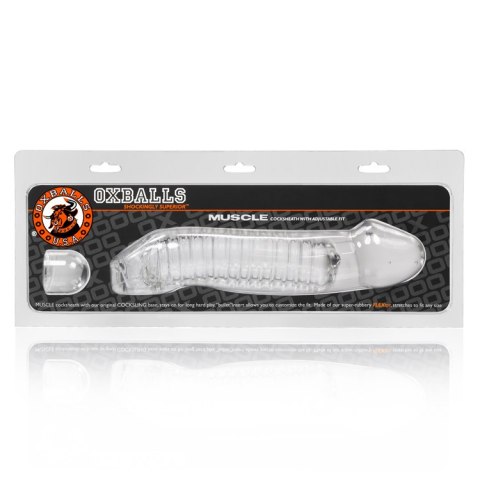 Przedłużka na penisa Muscle Cocksheath Clear Oxballs