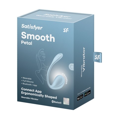 Jajeczko wibrujące błękitne na aplikację Smooth Petal Satisfyer