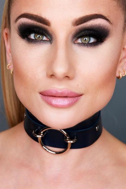 Obróżka O-Ring Front Collar Black/Silver Kinky Diva