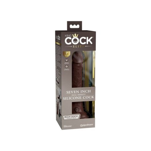 Dildo Realistyczne Z Przyssawką brązowe 18cm King Cock