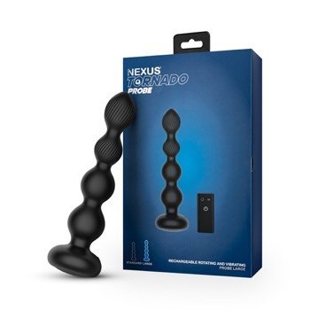 Koraliki Analne Tornado Rotating Beaded Probe Large Black Nexus