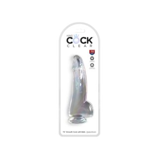 Dildo przeźroczyste King Cock Clear 19cm