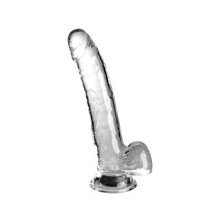 Dildo silikonowe przeźroczyste 23cm King Cock Pipedream