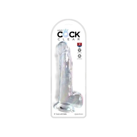 Dildo silikonowe przeźroczyste 23cm King Cock Pipedream