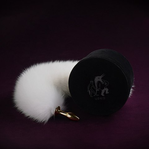 Odczepiany Metalowy Korek Z Lisim Ogonem Upko Fox Fur Tail Small Butt Plug UPKO