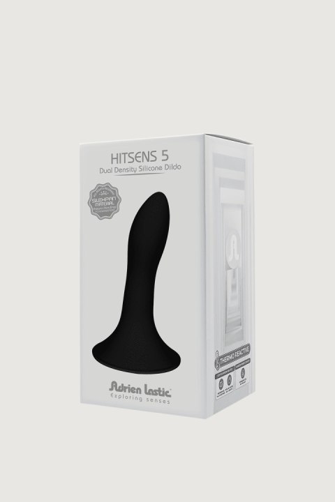 Dildo silikonowe czarne Hitsens 5 Black Adrien Lastic