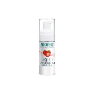 Wibrator w płynie truskawka Liquid Vibrator Strawberry 30ml Amoreane