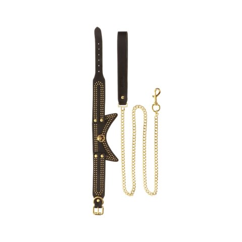 Obróżka Ze Smyczą Vogue Studded Collar And Leash Taboom