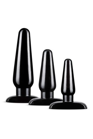 Zestaw Korków Blush Anal Adventures Basic Plug Kit Black Blush