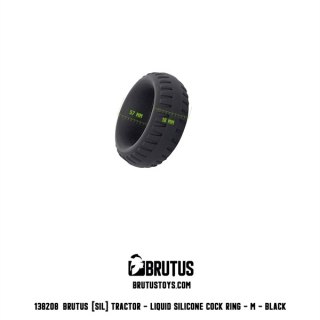 Pierścień erekcyjny Tractor Liquid Silicone Cock Ring Black M Brutus