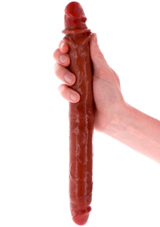 Dildo podwójne cyberskóra karmelowe 35cm Get Real Silicone Foreskin Double Dong TOYJOY