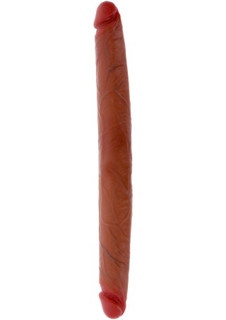 Dildo podwójne cyberskóra karmelowe 40cm Get Real Silicone Foreskin Double Dong TOYJOY