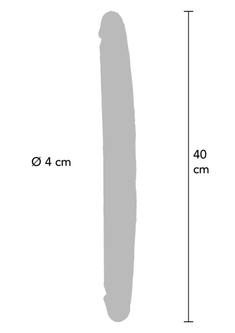 Dildo podwójne cyberskóra karmelowe 40cm Get Real Silicone Foreskin Double Dong TOYJOY